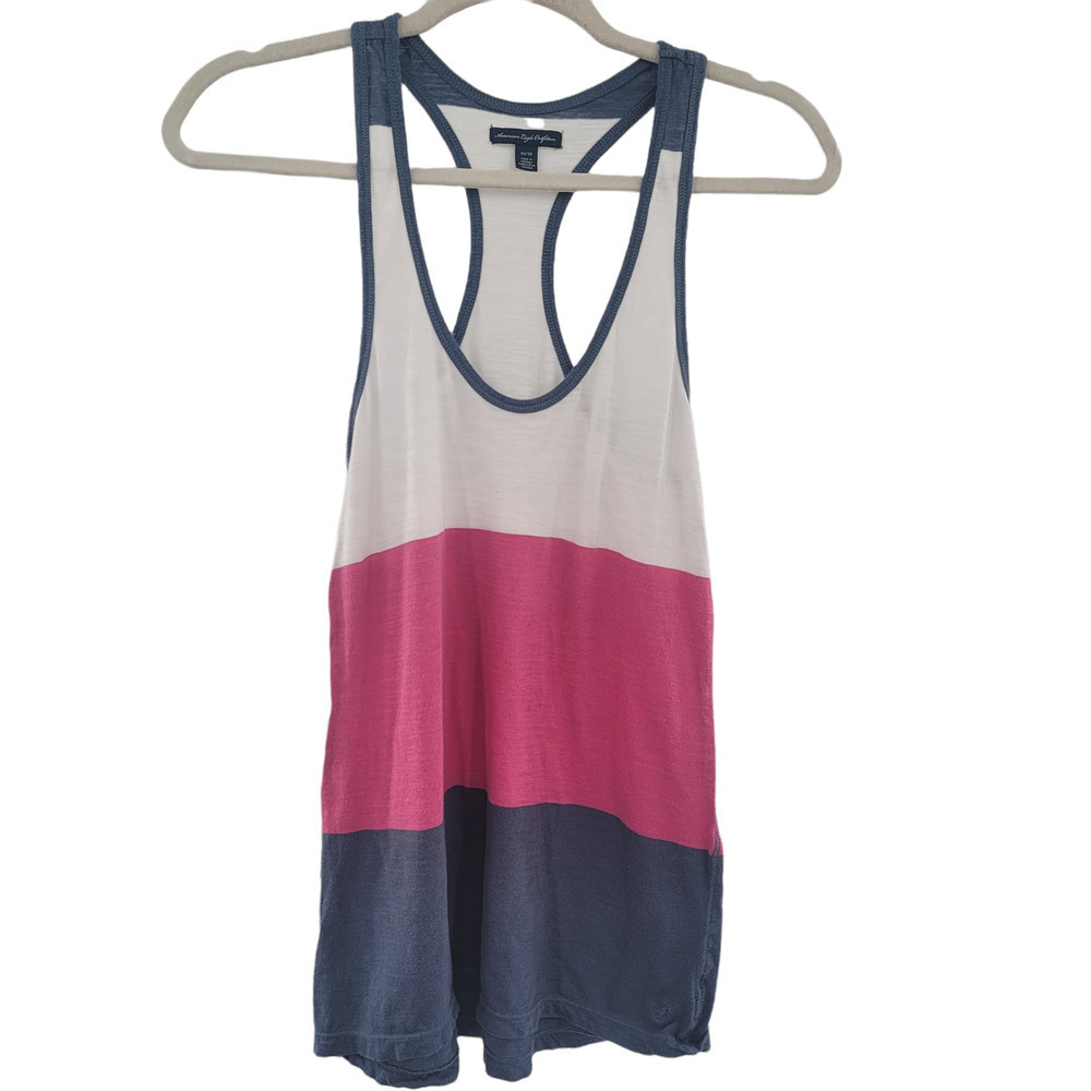 𝅺AMERICAN Eagle Outfitters Racerback Tank Top Size XS Colorblock